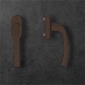 ВІКОННА РУЧКА FLENSBURG SECUSTIK 45° 10/32-42 F8707 КОРИЧНЕВИЙ, 11763012